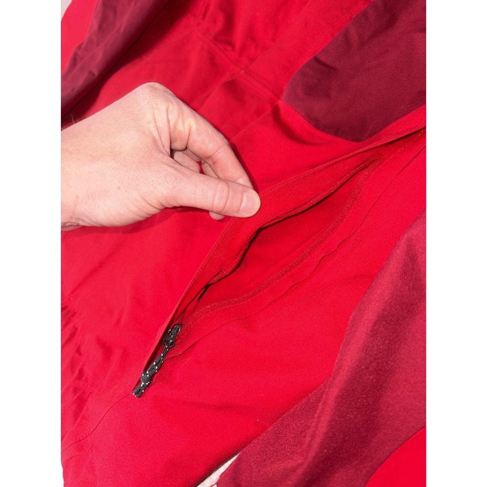 Mountain Hardwear Gore-Tex Rain Jacket Mens Medium Hooded Performance Shell Red - Picture 13 of 16